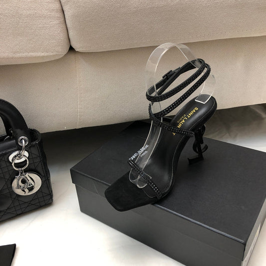 Pronta Entrega – Sandália Modelo Saint Laurent Opyum com salto 110mm