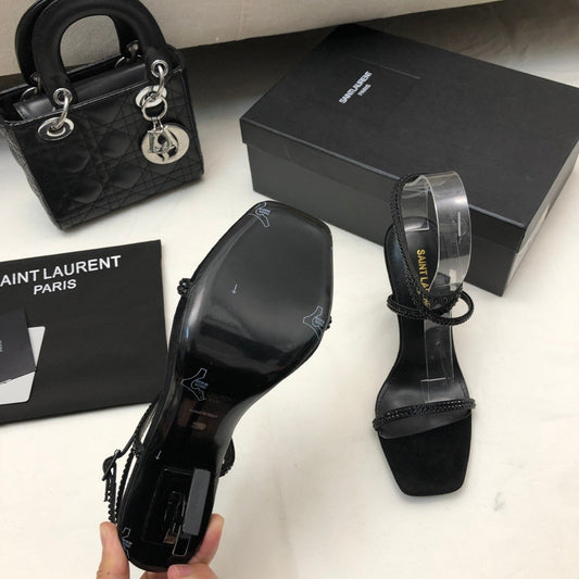 Pronta Entrega – Sandália Modelo Saint Laurent Opyum com salto 110mm