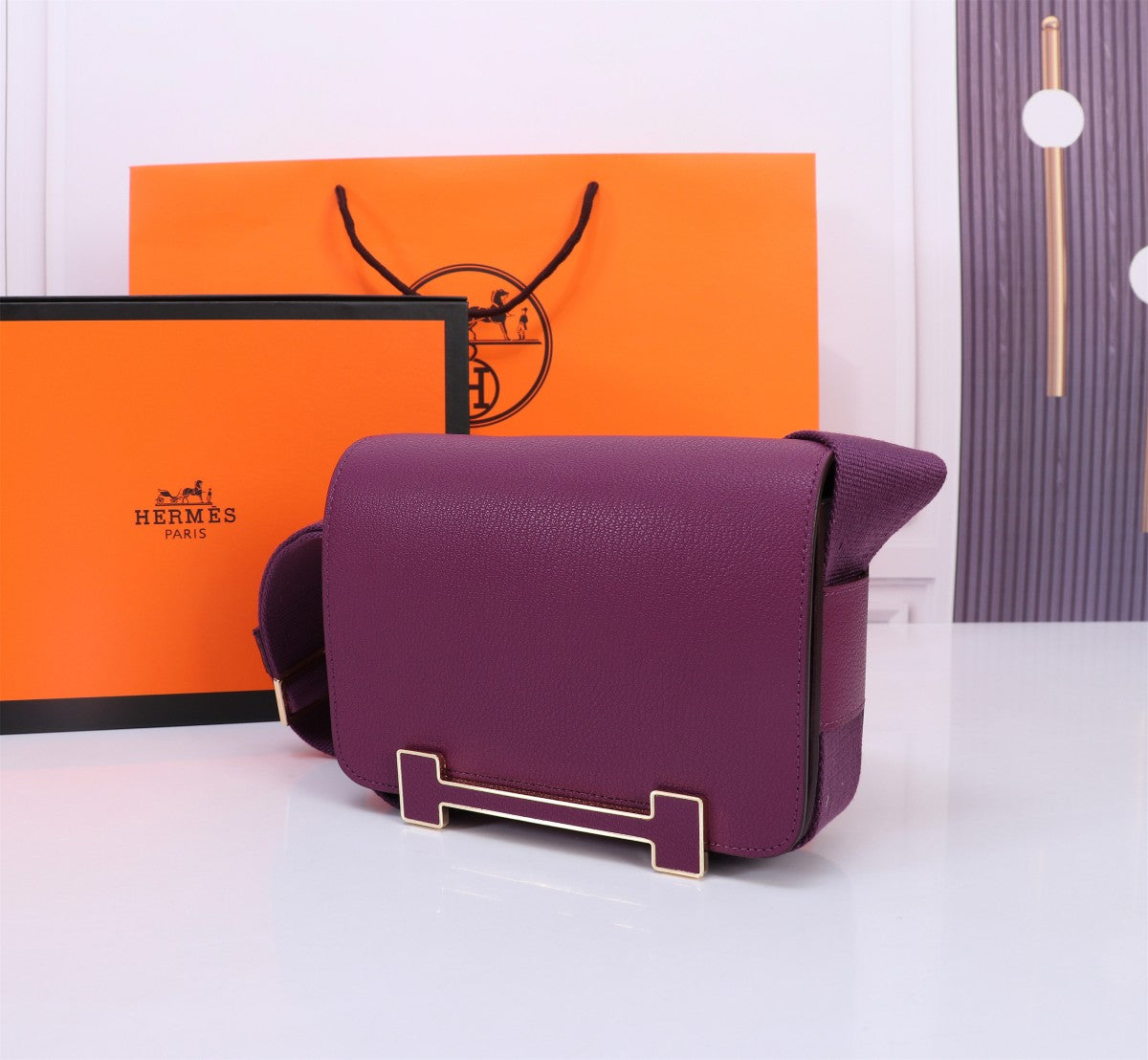 Pronta Entrega – Bolsa Modelo Hérmes Chevre Mysore Geta