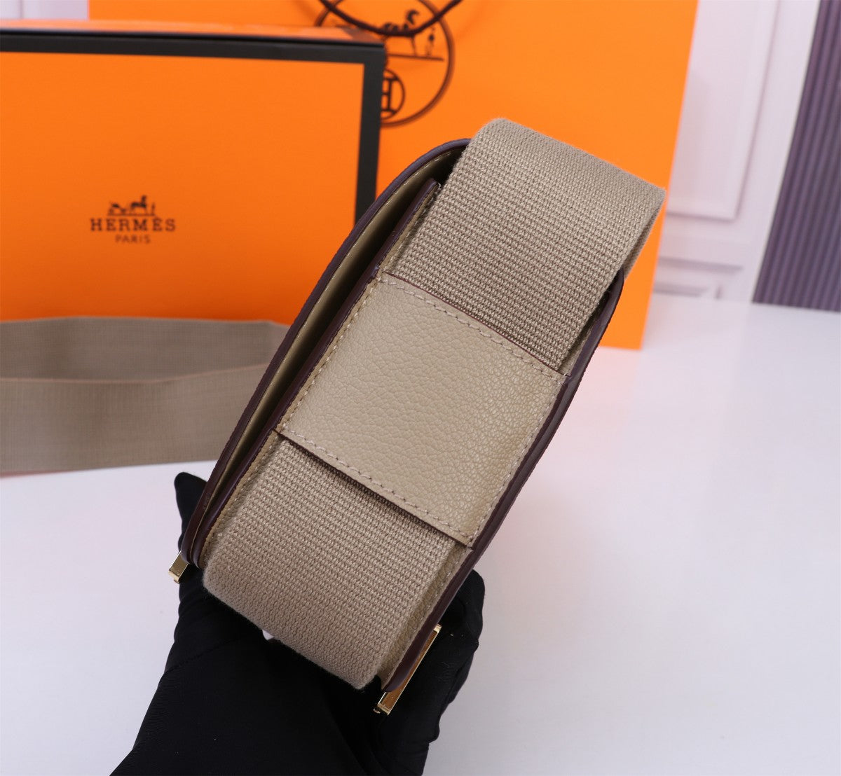 Pronta Entrega – Bolsa Modelo Hérmes Chevre Mysore Geta