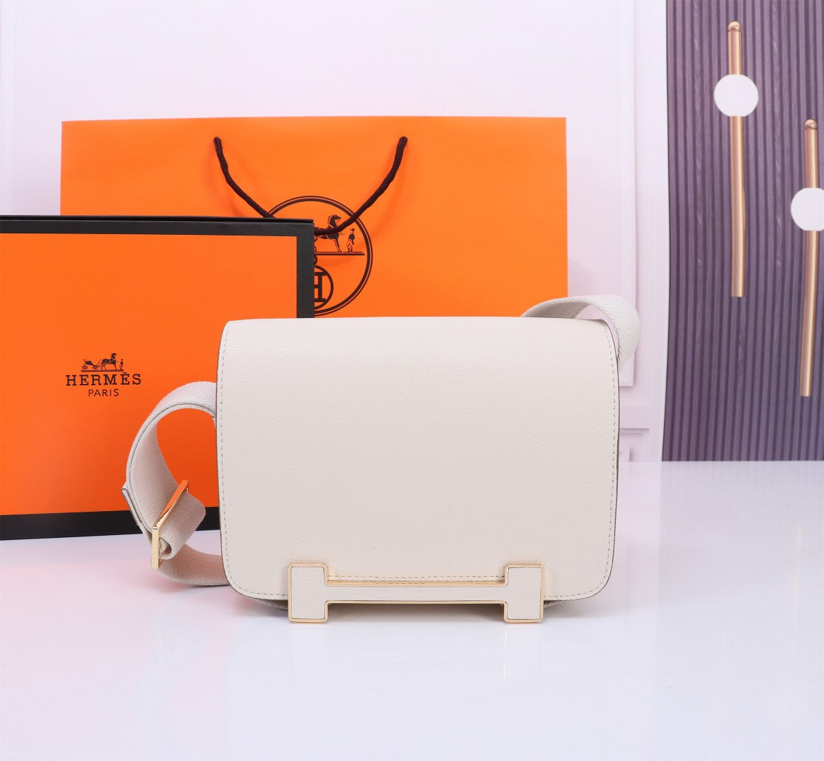 Pronta Entrega – Bolsa Modelo Hérmes Chevre Mysore Geta