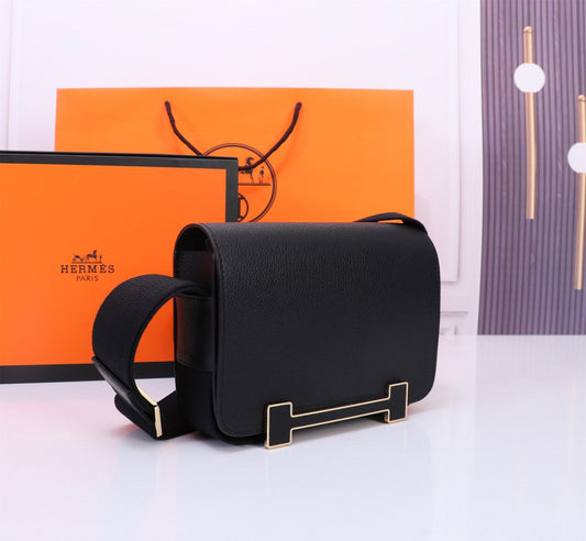 Pronta Entrega – Bolsa Modelo Hérmes Chevre Mysore Geta Preto