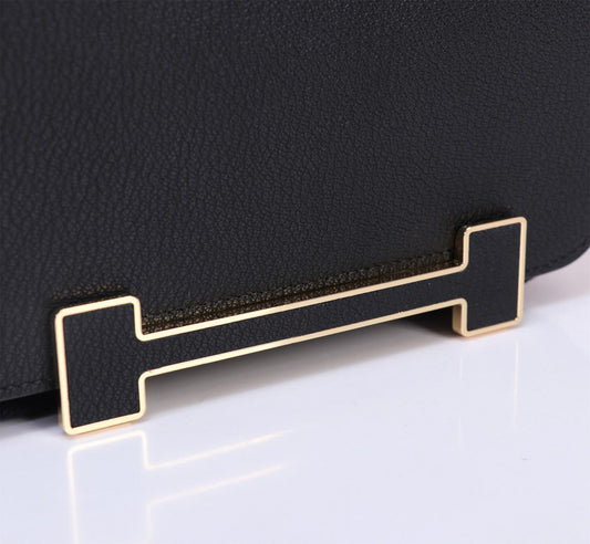 Pronta Entrega – Bolsa Modelo Hérmes Chevre Mysore Geta Preto