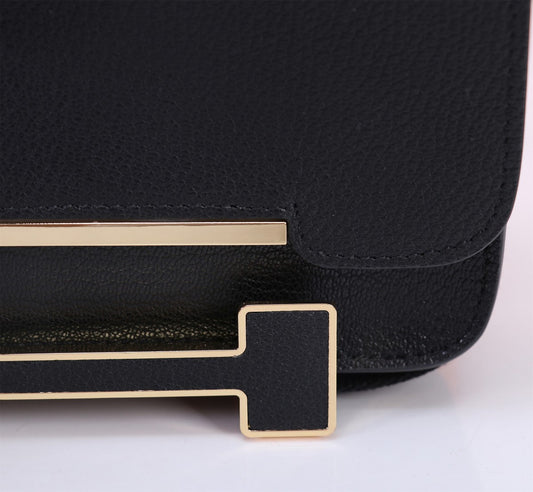 Pronta Entrega – Bolsa Modelo Hérmes Chevre Mysore Geta Preto