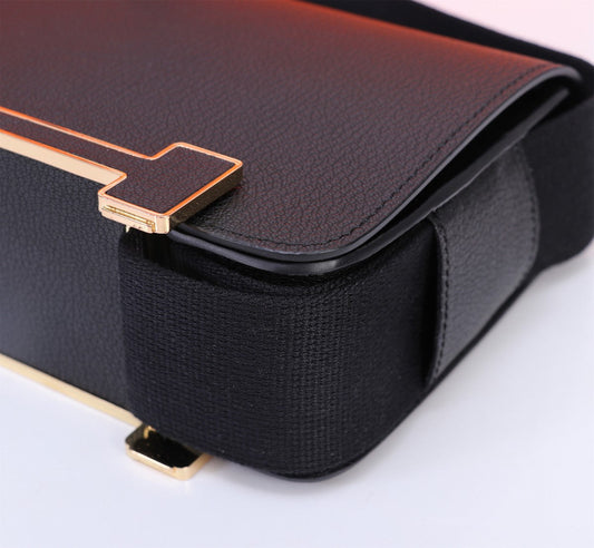 Pronta Entrega – Bolsa Modelo Hérmes Chevre Mysore Geta Preto