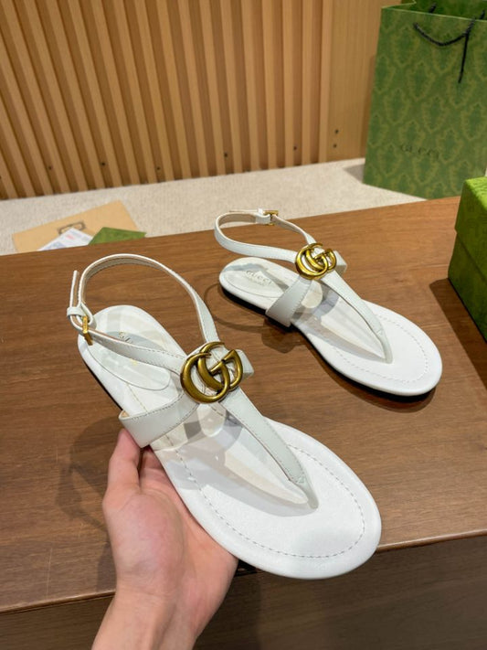 Pronta Entrega – Sandália Modelo Gucci de Couro com Double G