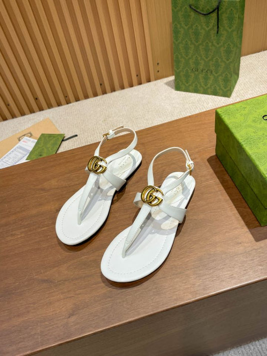 Pronta Entrega – Sandália Modelo Gucci de Couro com Double G