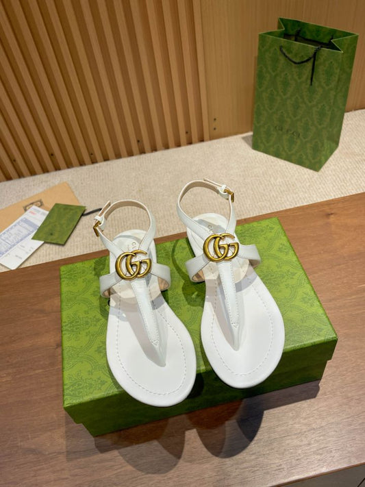 Pronta Entrega – Sandália Modelo Gucci de Couro com Double G