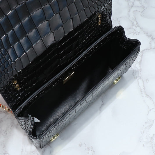 Pronta Entrega – Bolsa Modelo Dolce & Gabanna com Logo DG efeito Crococodilo