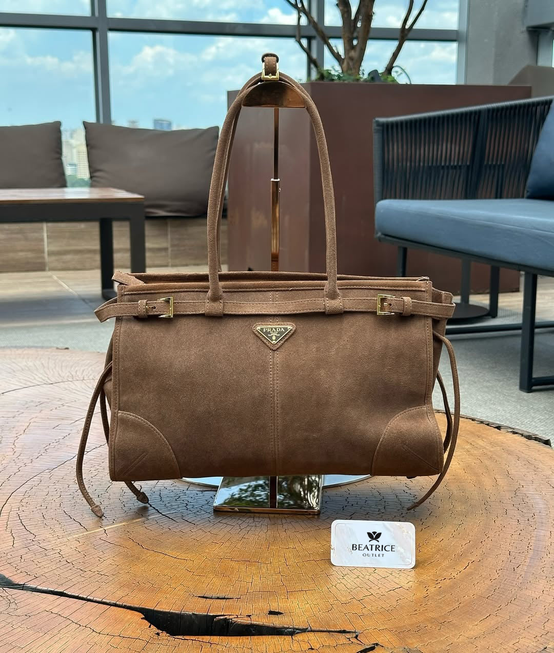 Pronta Entrega – PRONTA-ENTREGA – PRADA SUEDE TOTE BAG