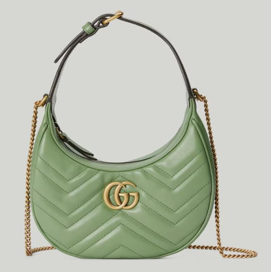 Pronta Entrega – Bolsa Gucci Mini GG Marmont Meia Lua