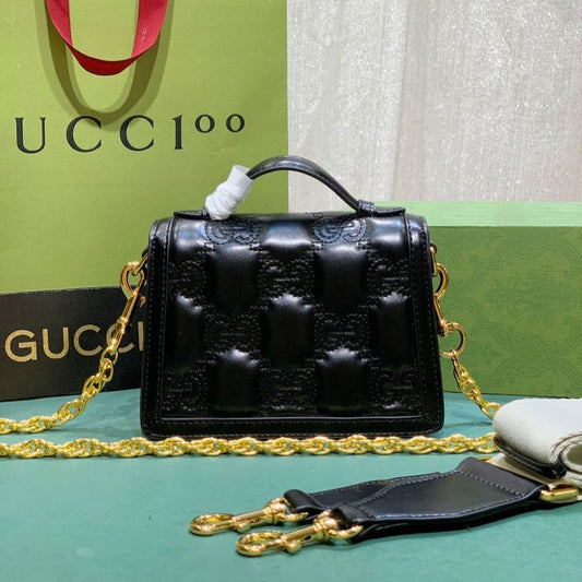 Pronta Entrega – PRONTA-ENTREGA – Bolsa Modelo Gucci tiracolo de couro com GG