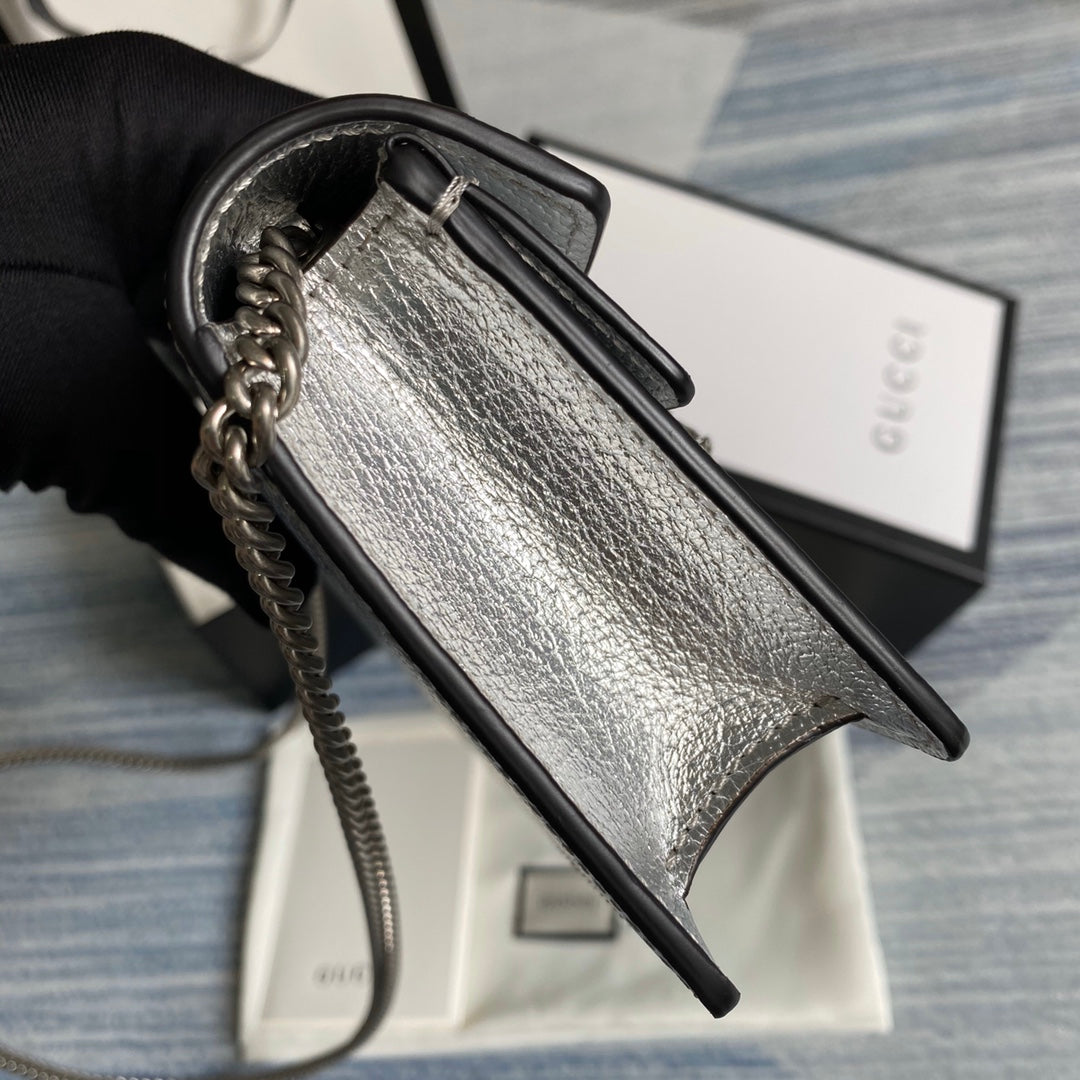 Pronta Entrega – Bolsa Gucci Dionysus Super Mini Metalizada