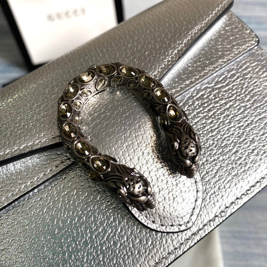 Pronta Entrega – Bolsa Gucci Dionysus Super Mini Metalizada