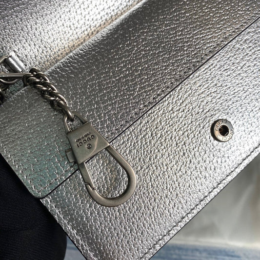 Pronta Entrega – Bolsa Gucci Dionysus Super Mini Metalizada