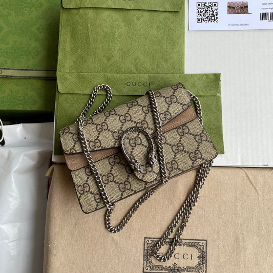 Pronta Entrega – Bolsa Gucci Dionysus Super Mini Estampada