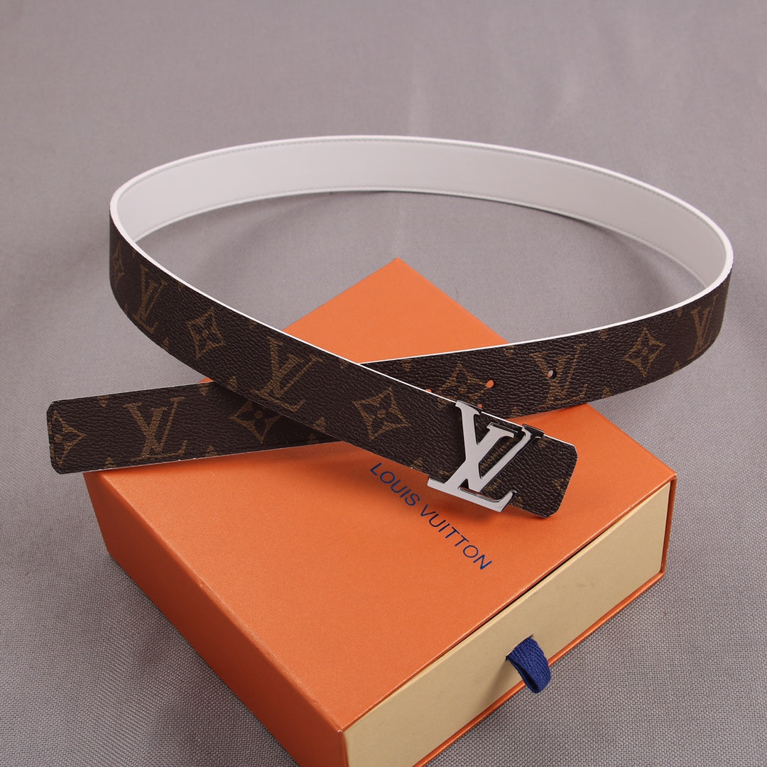 Pronta Entrega – Cinto Modelo Louis Vuitton Reversível LV Initiales 30 mm