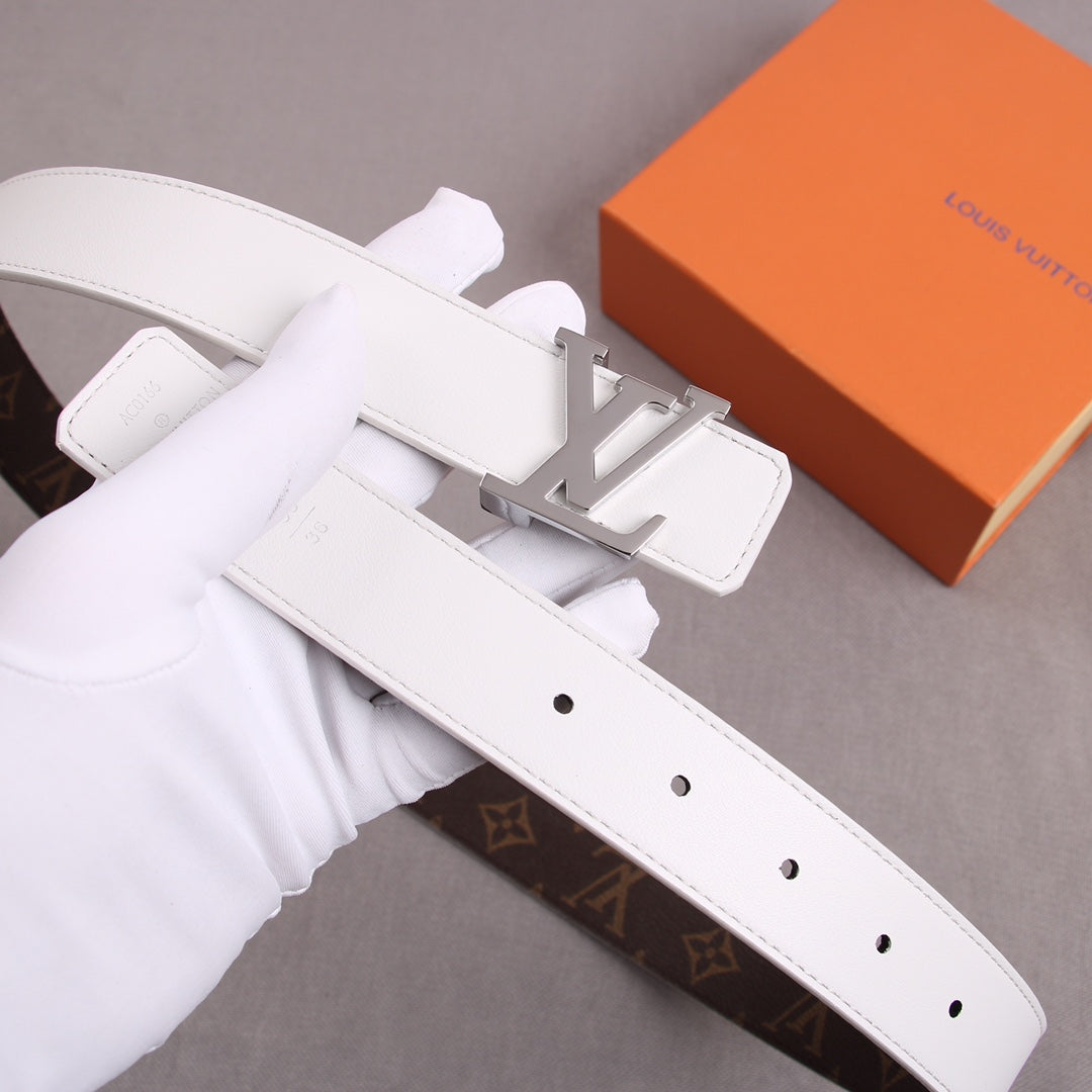 Pronta Entrega – Cinto Modelo Louis Vuitton Reversível LV Initiales 30 mm