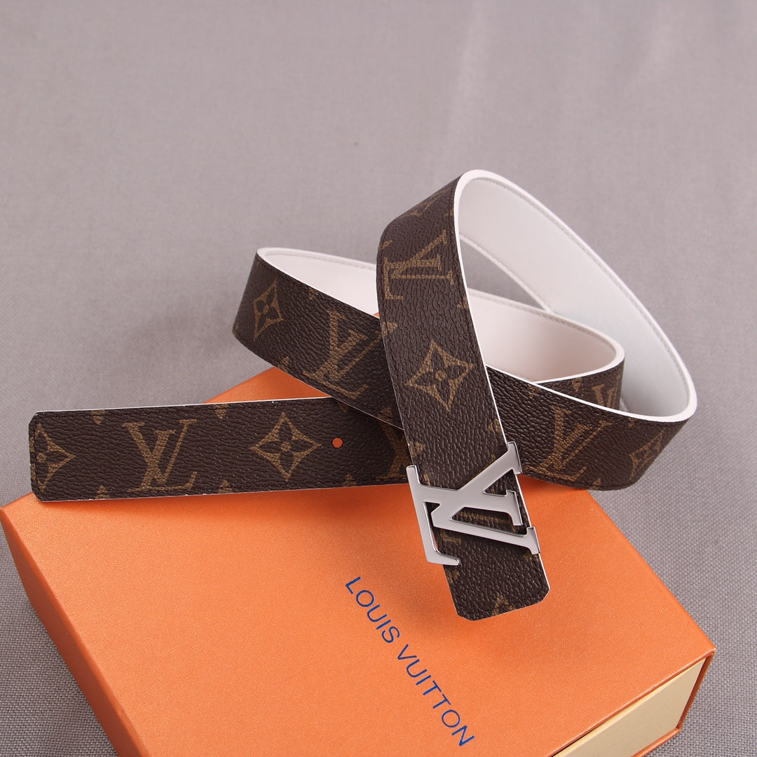 Pronta Entrega – Cinto Modelo Louis Vuitton Reversível LV Initiales 30 mm