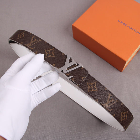 Pronta Entrega – Cinto Modelo Louis Vuitton Reversível LV Initiales 30 mm