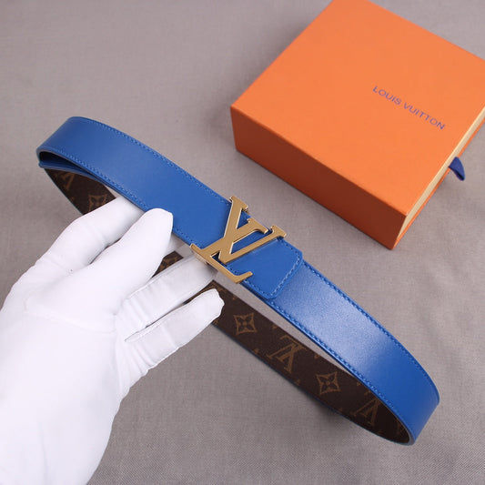 Pronta Entrega – PRONTA-ENTREGA – Cinto Modelo Louis Vuitton Reversível LV Initiales 30 mm