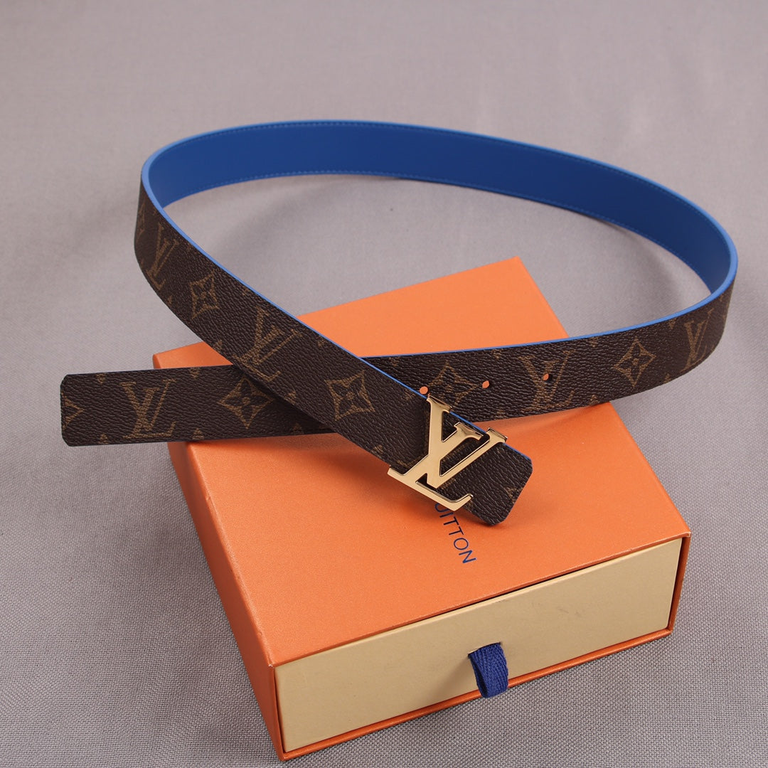 Pronta Entrega – PRONTA-ENTREGA – Cinto Modelo Louis Vuitton Reversível LV Initiales 30 mm