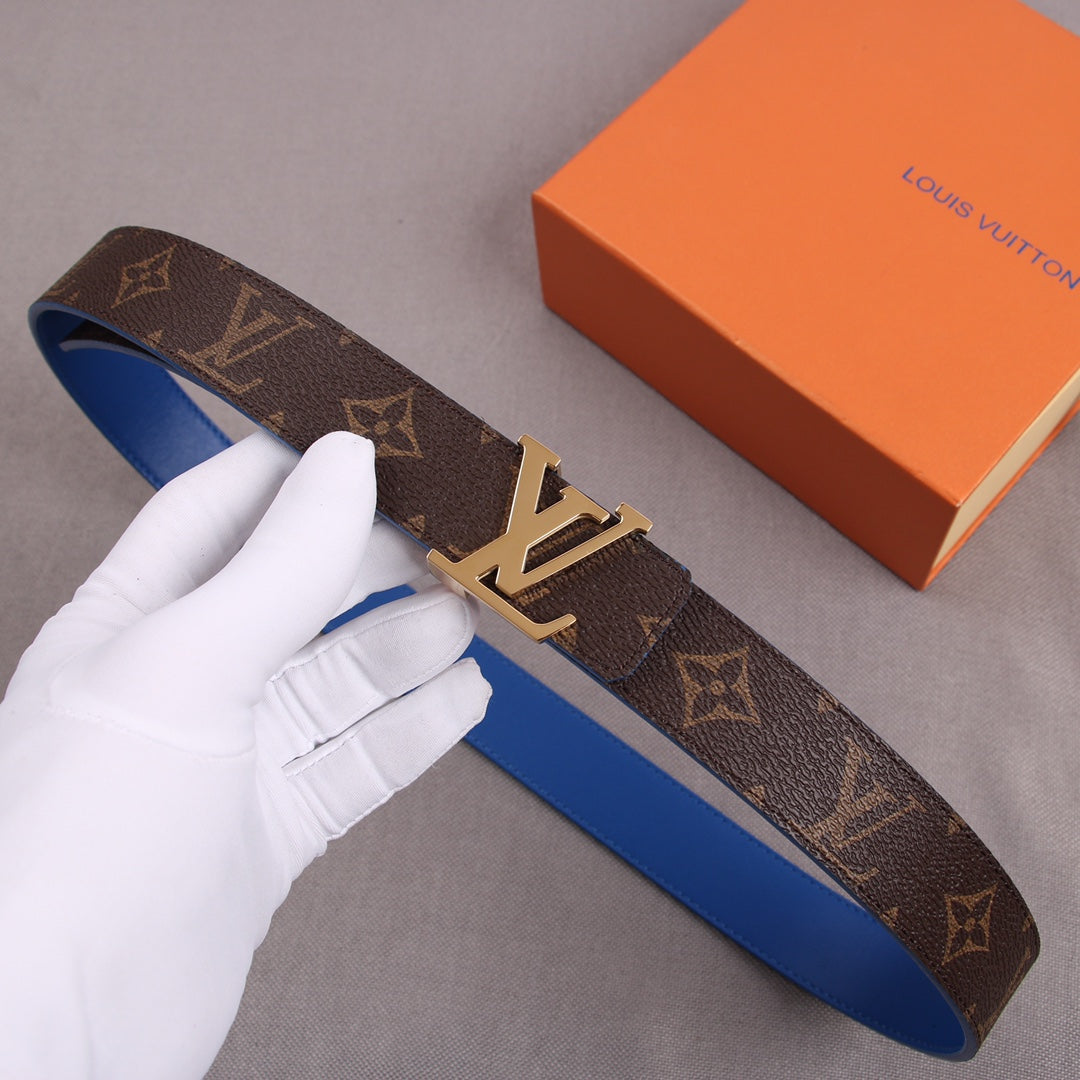 Pronta Entrega – PRONTA-ENTREGA – Cinto Modelo Louis Vuitton Reversível LV Initiales 30 mm
