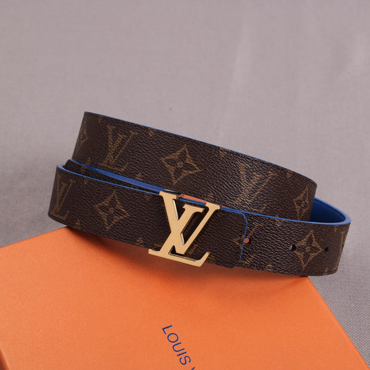 Pronta Entrega – PRONTA-ENTREGA – Cinto Modelo Louis Vuitton Reversível LV Initiales 30 mm
