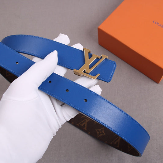Pronta Entrega – PRONTA-ENTREGA – Cinto Modelo Louis Vuitton Reversível LV Initiales 30 mm