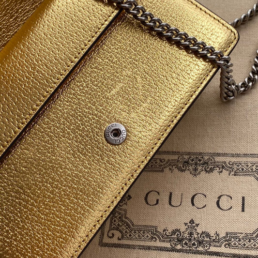 Pronta Entrega – Bolsa Gucci Dionysus Super Mini Metalizada