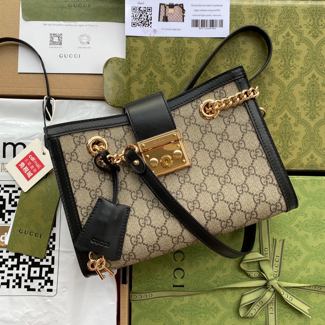 Pronta Entrega – Bolsa Gucci Padlock GG de Ombro Pequena