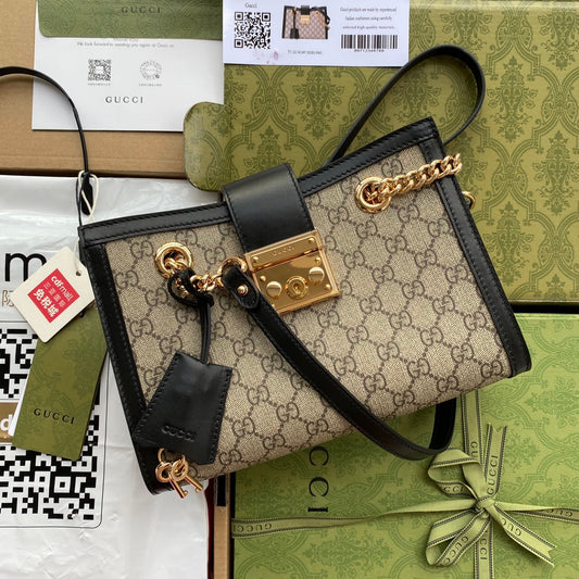 Pronta Entrega – Bolsa Gucci Padlock GG de Ombro Pequena