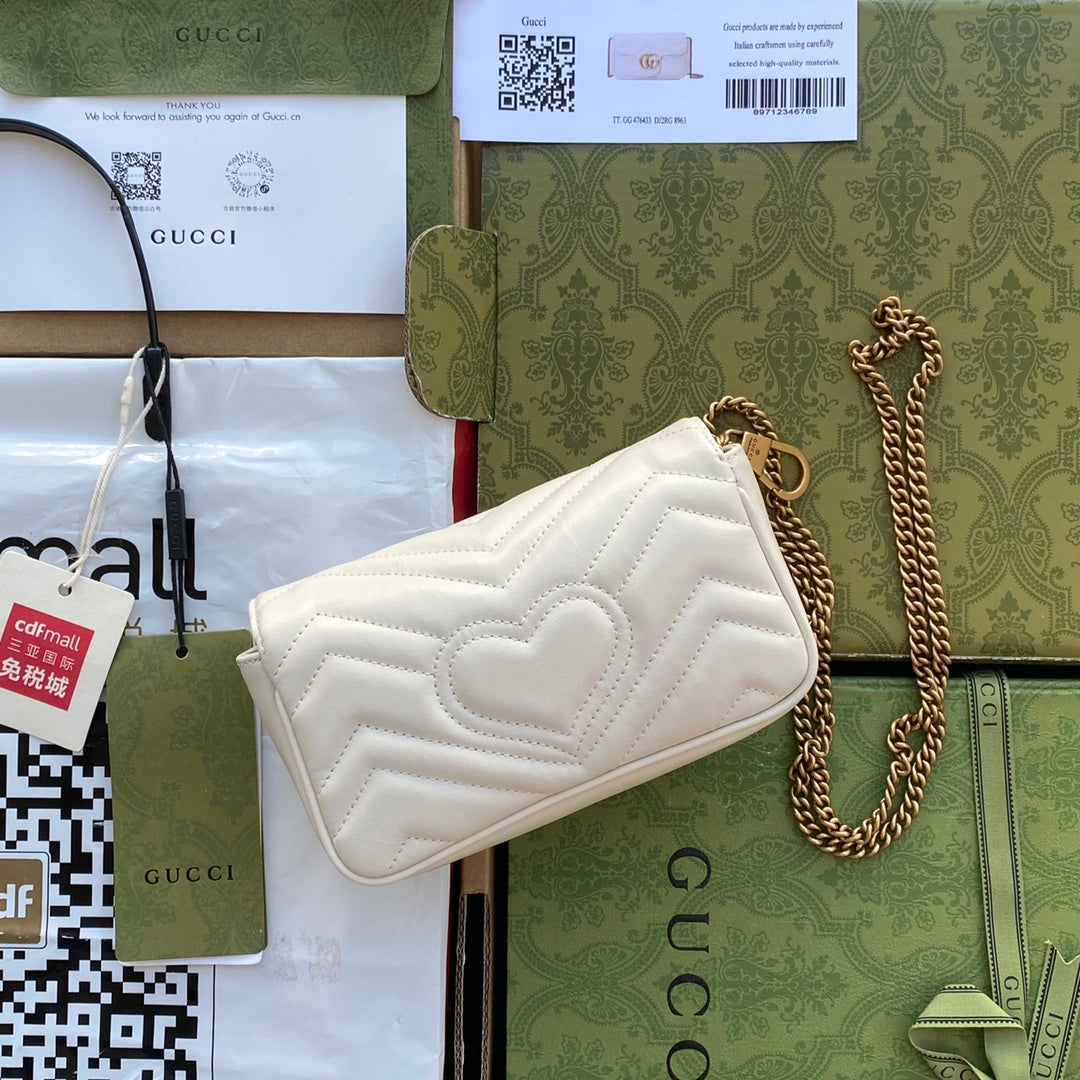 Pronta Entrega – Bolsa Gucci GG Marmont Matelassê Pequena