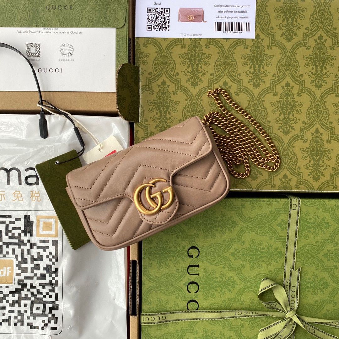 Pronta Entrega – Bolsa Gucci GG Marmont Matelassê Pequena