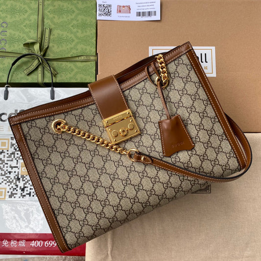 Pronta Entrega – Bolsa Gucci Padlock GG de Ombro Média