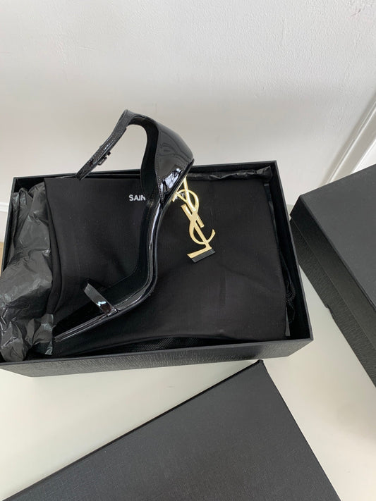 Pronta Entrega – Sandália Modelo Saint Laurent Opyum com salto 110mm