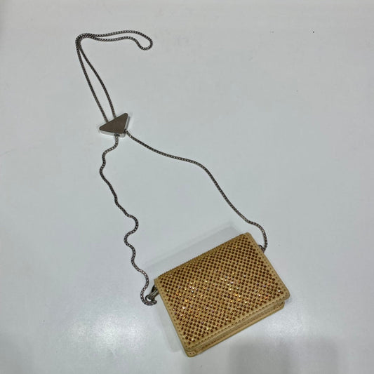 Pronta Entrega – Bolsa Modelo Porta-Cartão Prada com Alça de Ombro e Cristais