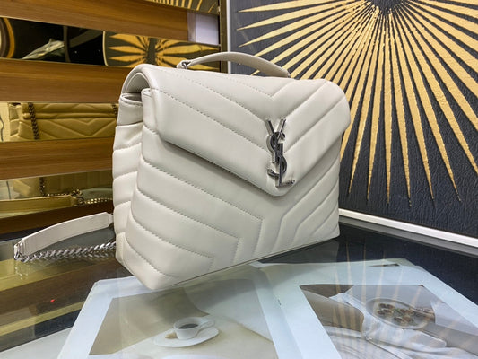 Pronta Entrega – Bolsa Modelo Saint Laurent Tranvesal Lou Branca