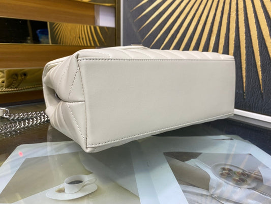 Pronta Entrega – Bolsa Modelo Saint Laurent Tranvesal Lou Branca