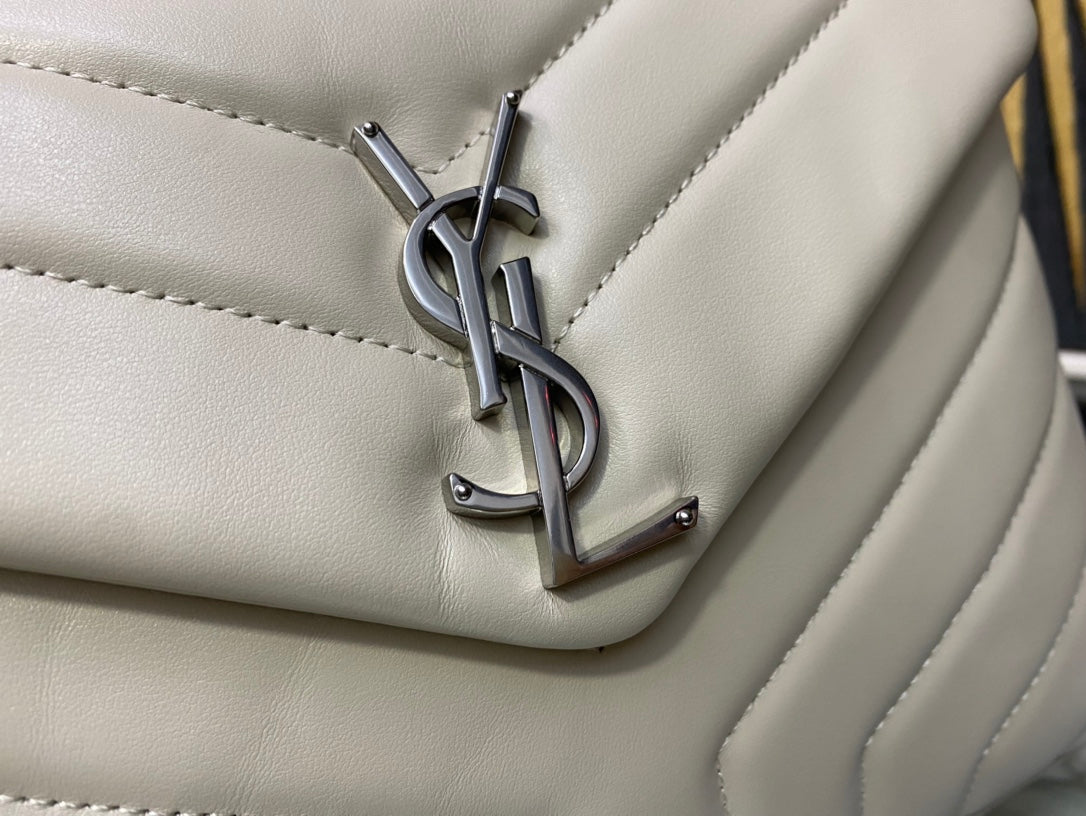 Pronta Entrega – Bolsa Modelo Saint Laurent Tranvesal Lou Branca