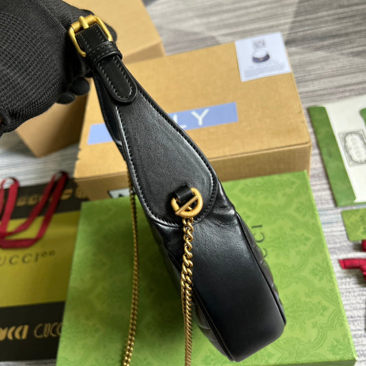 Pronta Entrega – Bolsa Gucci Mini GG Marmont Meia Lua