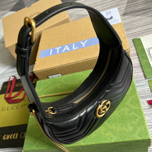 Pronta Entrega – Bolsa Gucci Mini GG Marmont Meia Lua