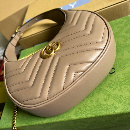 Pronta Entrega – Bolsa Gucci Mini GG Marmont Meia Lua