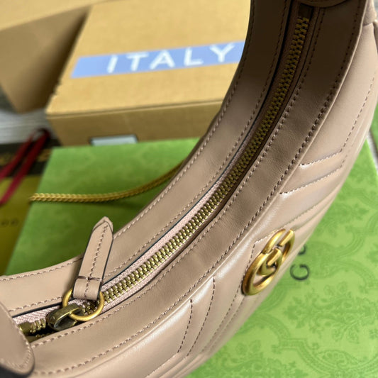 Pronta Entrega – Bolsa Gucci Mini GG Marmont Meia Lua