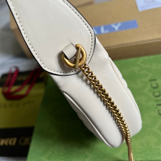 Pronta Entrega – Bolsa Gucci Mini GG Marmont Meia Lua