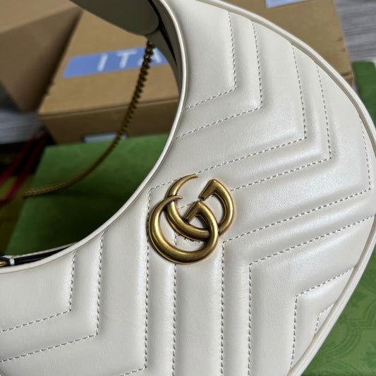 Pronta Entrega – Bolsa Gucci Mini GG Marmont Meia Lua