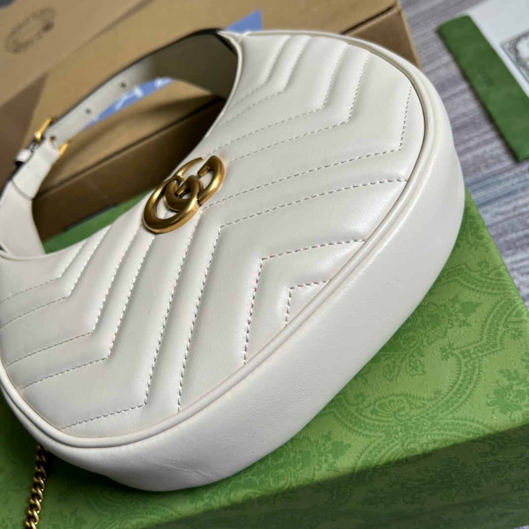 Pronta Entrega – Bolsa Gucci Mini GG Marmont Meia Lua