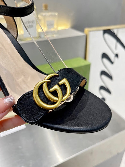 Pronta Entrega – Sandália Modelo Gucci de Couro com Logo