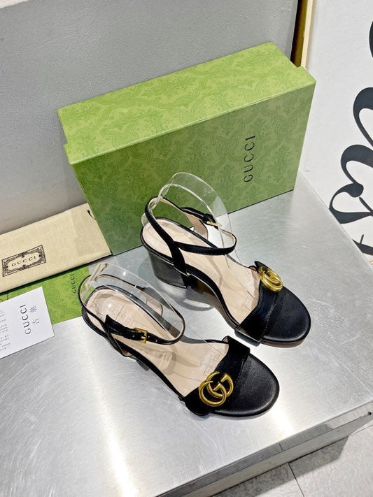Pronta Entrega – Sandália Modelo Gucci de Couro com Logo