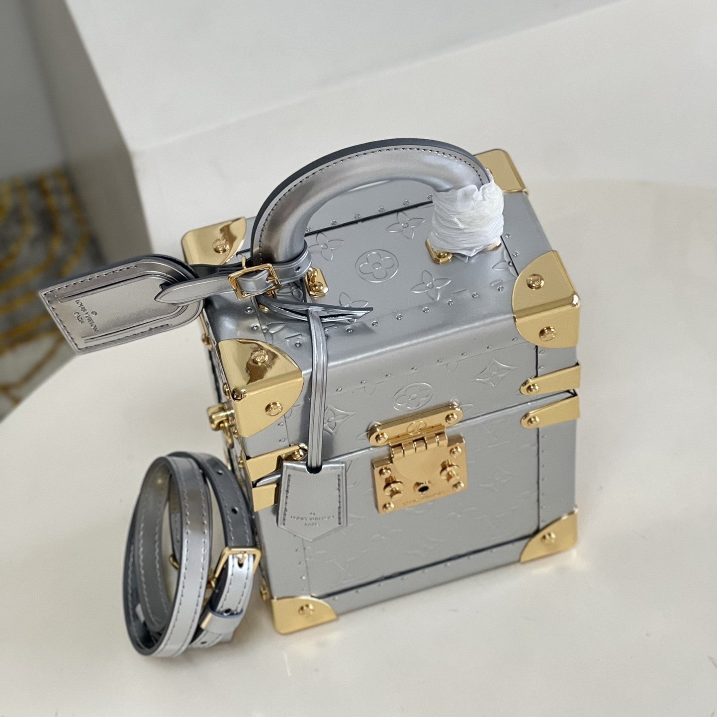 Pronta Entrega – Bolsa Modelo Louis Vuitton Caixa Cubo Scott Prata